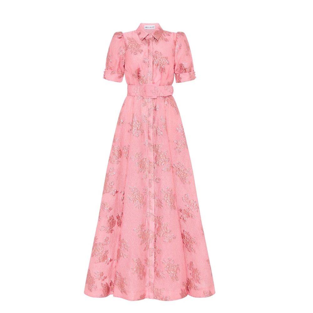 Rebecca Vallance Pink Puff Sleeve Gown - Picture 5 of 6
